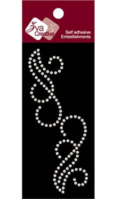 Zva Creative - Flourishes - White Pearl  (sold in 3's)
