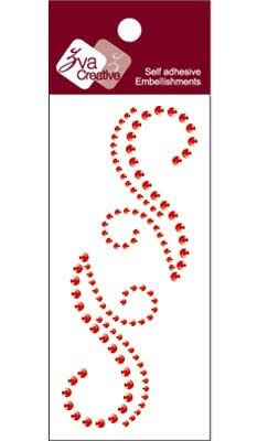Zva Creative - Flourishes  Red Crystal  PREORDER     (sold in 3's)