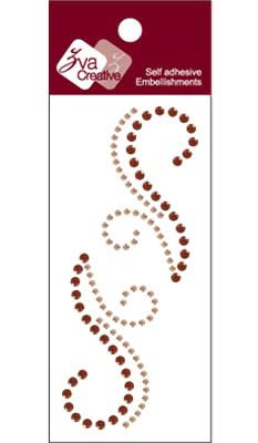 Zva Creative - Flourishes  Champagne/Chocolate Crystal  PREORDER     (sold in 3's)