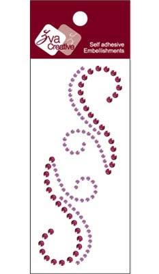 Zva Creative - Flourishes  Lavender/Grape Crystal  PREORDER     (sold in 3's)
