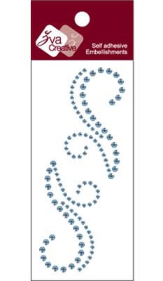 Zva Creative - Flourishes  Ice Blue Crystal  PREORDER (sold in 3's)