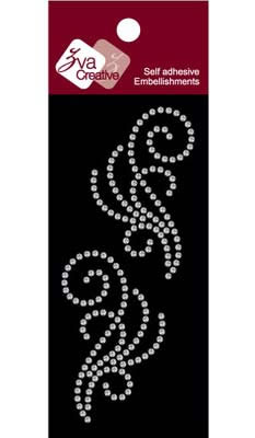 Zva Creative - Flourishes - Clear Crystal  (sold in 3's)