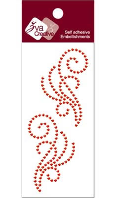 Zva Creative - Flourishes  Red Crystal  PREORDER     (sold in 3's)
