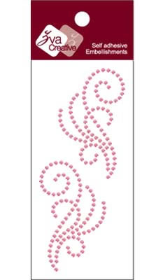 Zva Creative - Flourishes  Pink Crystal  PREORDER     (sold in 3's)
