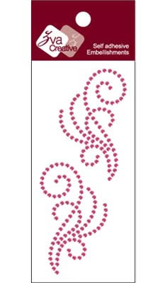 Zva Creative - Flourishes  Rosy Crystal  PREORDER     (sold in 3's)