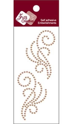 Zva Creative - Flourishes  Champagne Crystal  PREORDER     (sold in 3's)