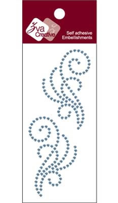 Zva Creative - Flourishes  Ice Blue Crystal  PREORDER (sold in 3's)