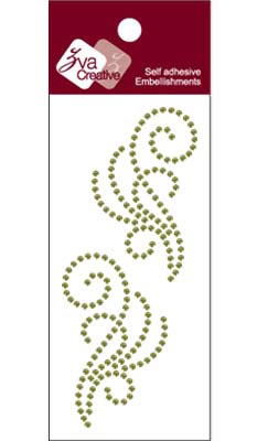 Zva Creative - Flourishes  Olive Crystal  PREORDER     (sold in 3's)