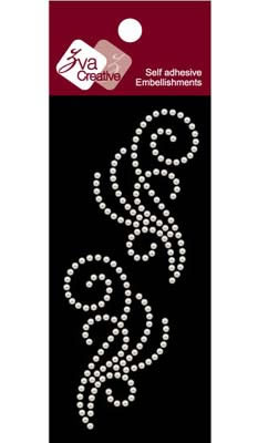 Zva Creative - Flourishes - White Pearl  (sold in 3's)