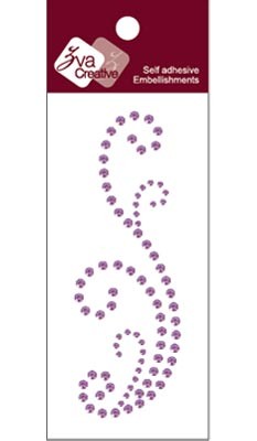 Zva Creative - Small Flourish A Crystal - Lavender  (sold in 3's)