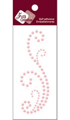Zva Creative - Small Flourish A Pearl - Pink  (sold in 3's)