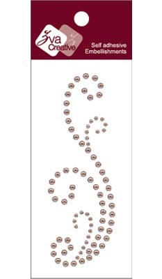 Zva Creative - Small Flourish A Pearl - Taupe  (sold in 3's)
