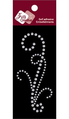 Zva Creative - Small Flourish B Crystal - Clear  (sold in 3's)