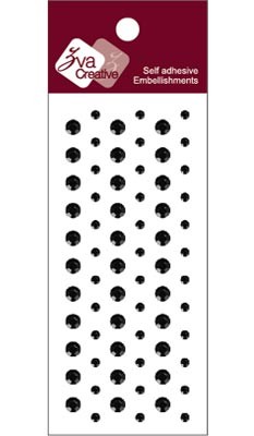 Zva Creative - Dots Crystal  Jet 0.3cm & .5cm .  . (sold in 3's)