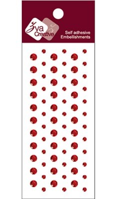 Zva Creative - Dots Crystal - Red 0.3cm & 0.5cm  (sold in 3's)