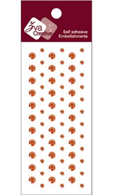 Zva Creative - Dots Crystal  Orange 0.3cm & .5cm .  . (sold in 3's)