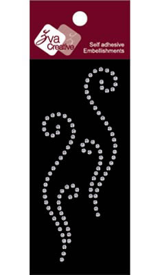 Zva Creative - Flourishes - Clear Crystal  (sold in 3's)