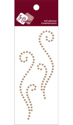 Zva Creative - Flourishes  Champagne Crystal  PREORDER     (sold in 3's)