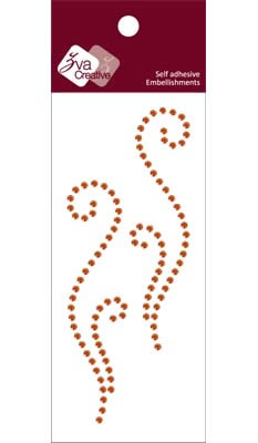 Zva Creative - Flourishes  Orange Crystal  PREORDER     (sold in 3's)