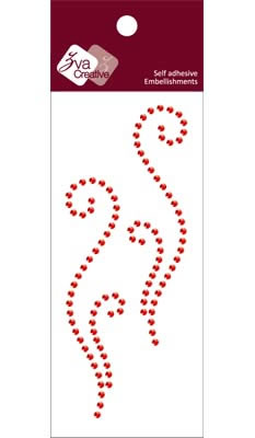 Zva Creative - Flourishes  Red Crystal  PREORDER     (sold in 3's)
