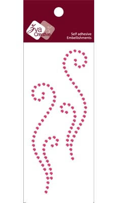 Zva Creative - Flourishes  Rosy Crystal  PREORDER     (sold in 3's)