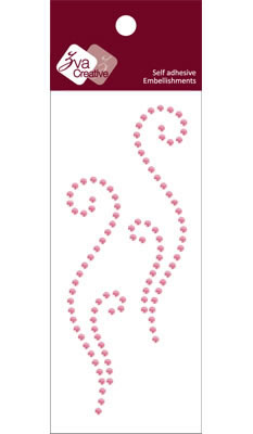Zva Creative - Flourishes  Pink Crystal  PREORDER     (sold in 3's)