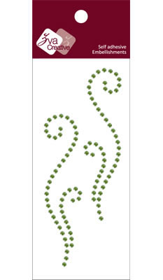 Zva Creative - Flourishes  Olive Crystal  PREORDER     (sold in 3's)