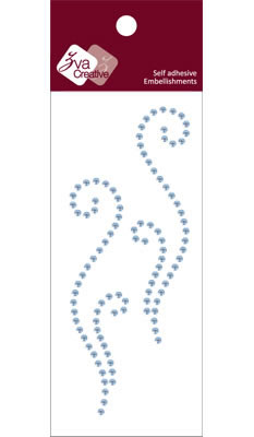 Zva Creative - Flourishes  Ice Blue Crystal  PREORDER (sold in 3's)