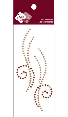 Zva Creative - Flourishes  Champagne/Chocolate Crystal  PREORDER     (sold in 3's)