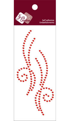 Zva Creative - Flourishes  Red Crystal  PREORDER     (sold in 3's)