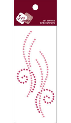 Zva Creative - Flourishes  Rosy & Pink Crystal  PREORDER  (sold in 3's)