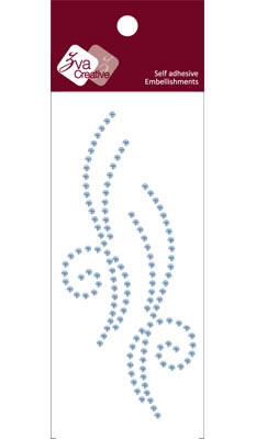 Zva Creative - Flourishes  Ice Blue Crystal  PREORDER (sold in 3's)