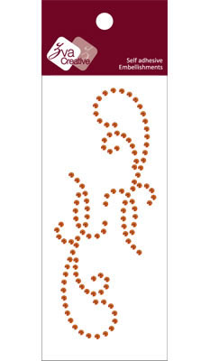 Zva Creative - Flourishes  Orange Crystal  PREORDER     (sold in 3's)