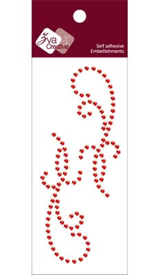 Zva Creative - Flourishes  Red Crystal  PREORDER     (sold in 3's)