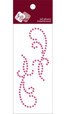 Zva Creative - Flourishes  Rosy Crystal  PREORDER     (sold in 3's)