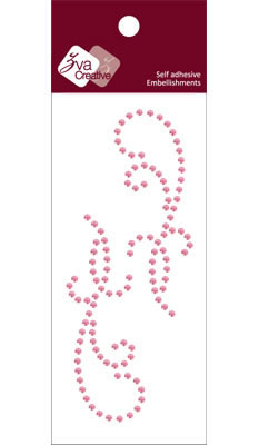 Zva Creative - Flourishes  Pink Crystal  PREORDER     (sold in 3's)