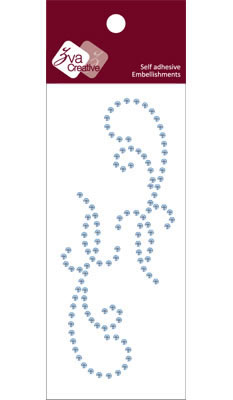 Zva Creative - Flourishes  Ice Blue Crystal  PREORDER (sold in 3's)