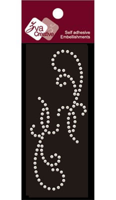Zva Creative - Flourishes  White pearl  PREORDER     (sold in 3's)