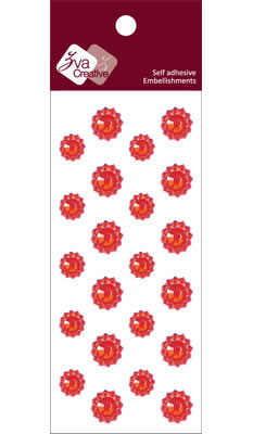 Zva Creative - Mini Flowers  Red Crystal  PREORDER (sold in 3's)