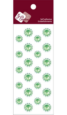 Zva Creative - Mini Flowers  Lime Crystal  PREORDER (sold in 3's)