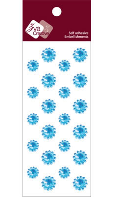 Zva Creative - Mini Flowers  Ice Blue Crystal  PREORDER  (sold in 3's)