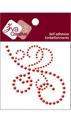 Zva Creative - Flourish - Red Crystal  (sold in 3's)