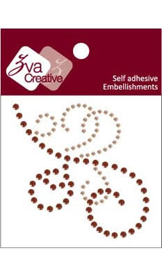 Zva Creative - Flourish - Champagne/Chocolate Crystal  (sold in 3's)