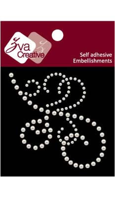 Zva Creative - Flourish - White Pearl  (sold in 3's)