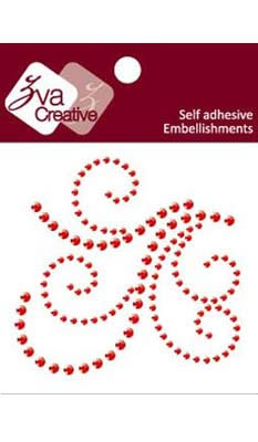 Zva Creative - Flourish - Red Crystal  (sold in 3's)
