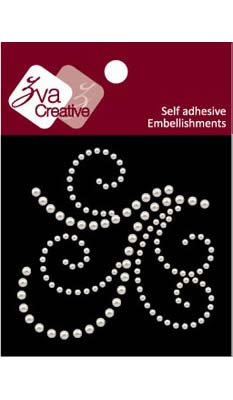 Zva Creative - Flourish - White Pearl  (sold in 3's)
