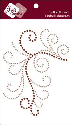 Zva Creative - Enchanting - Chocolate/Champagne Crystal  (sold in 3's)