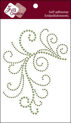 Zva Creative - Enchanting - Olive Crystal/Pearl  (sold in 3's)