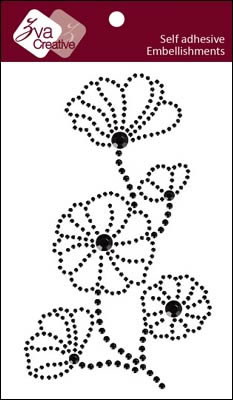 Zva Creative - Blooming - Jet Crystal  (sold in 3's)