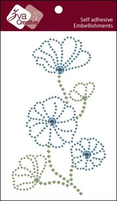 Zva Creative - Blooming - Lime/Soft Blue Pearl  (sold in 3's)